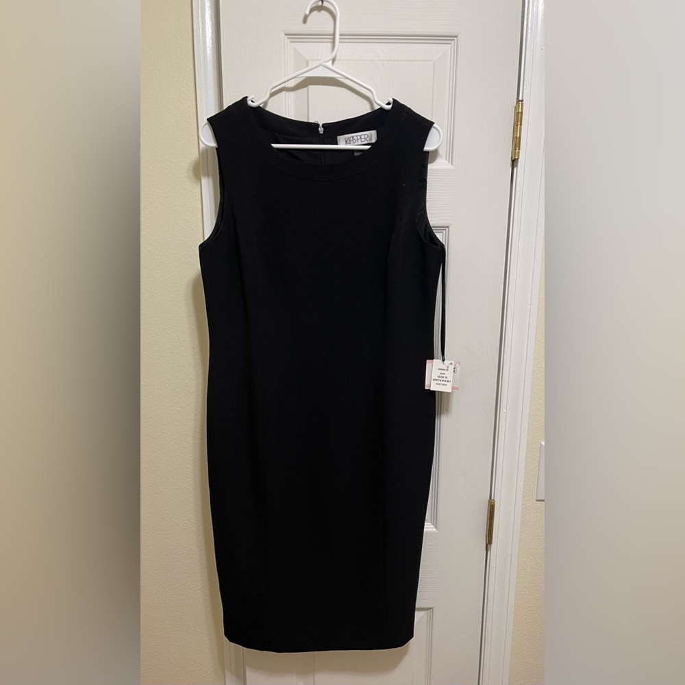 Kasper Classic Black Midi Dress